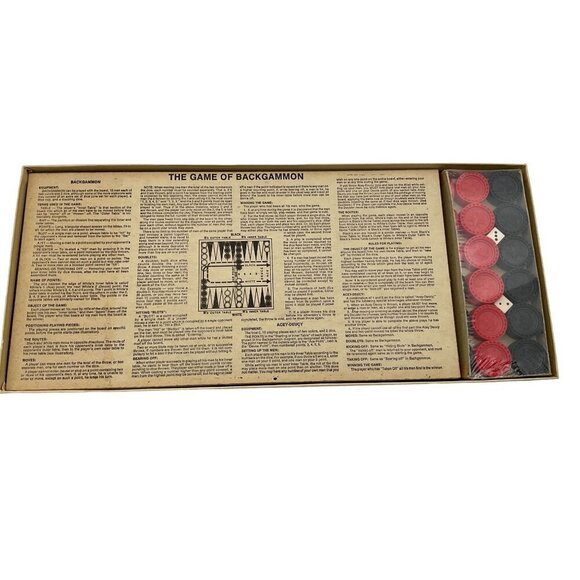 Milton Bradley Backgammon and Acey-Deucy Vintage 1973 Board Game New Old Stock - Picture 4 of 7